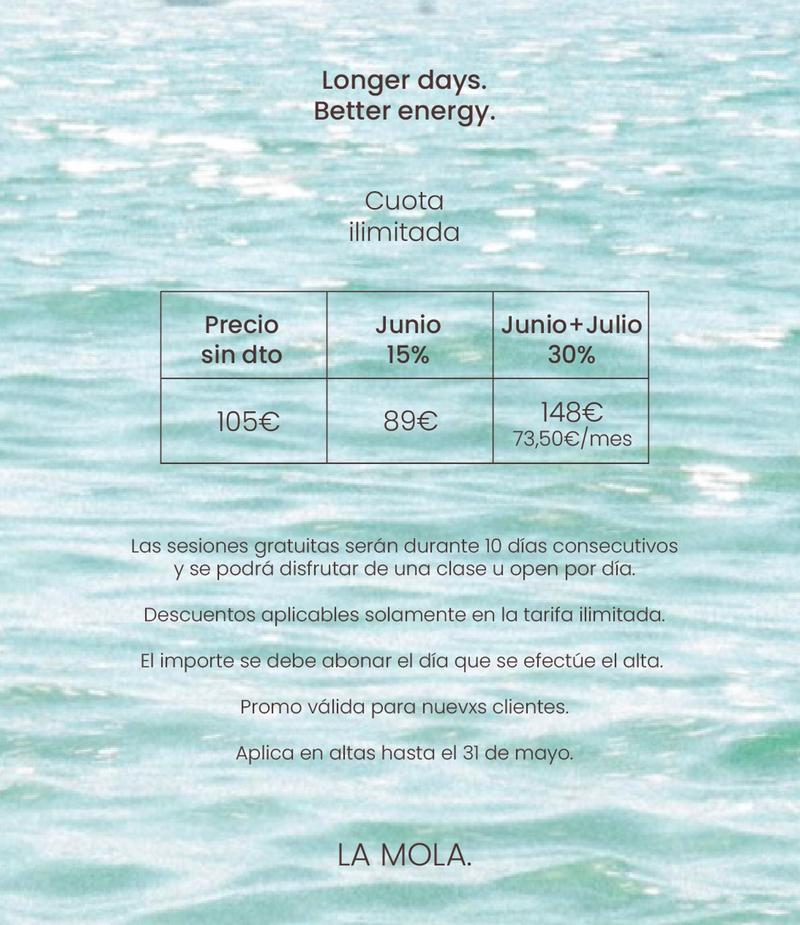 Promoció maig - Cuota il·limitada amb descompte